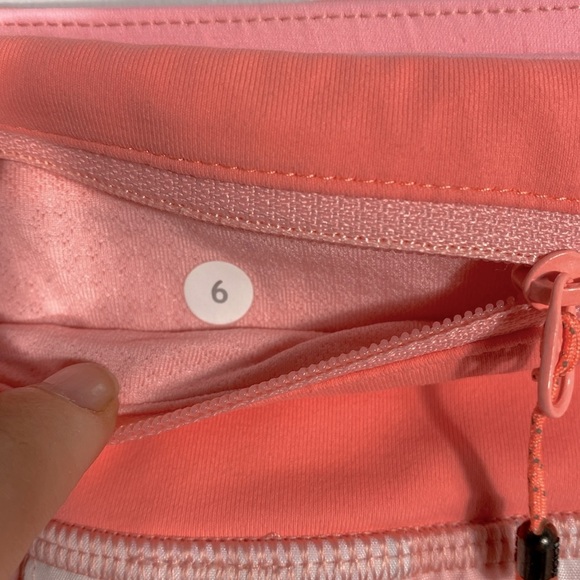 Lululemon Run: Pace Setter Skirt Pink Check size 6 - Picture 11 of 14